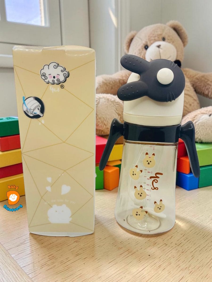 YES Baby Premium 360° Rotating Interactive Character Cap 300ml (10oz) PPSU Feeder | Baby Discovery