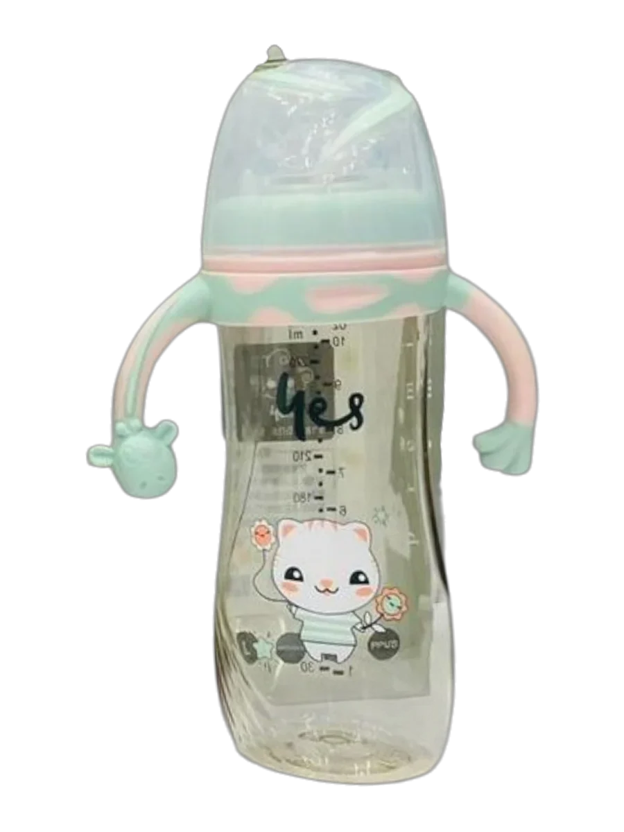 YES Baby Cat 300ml (10oz) PPSU Feeder - Green