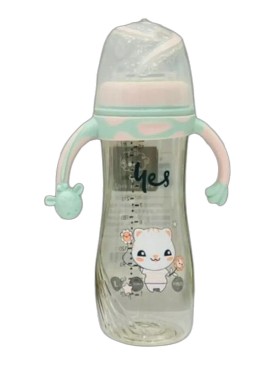 YES Baby Cat 300ml (10oz) PPSU Feeder - Pink