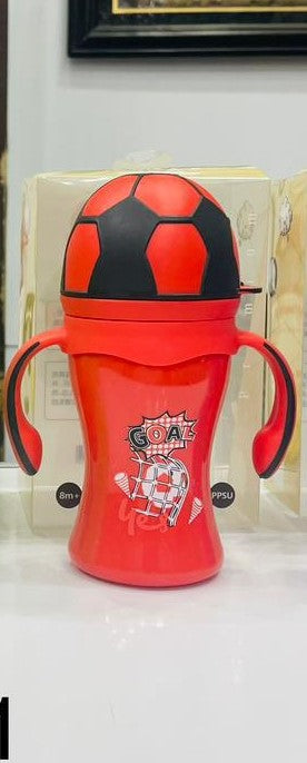 YES Baby Elite Football Theme 270ml (8oz) Plastic Feeder | Baby Discovery