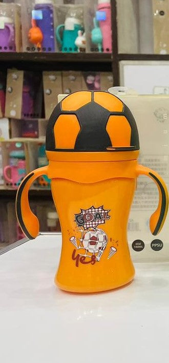 YES Baby Elite Football Theme 270ml (8oz) Plastic Feeder | Baby Discovery
