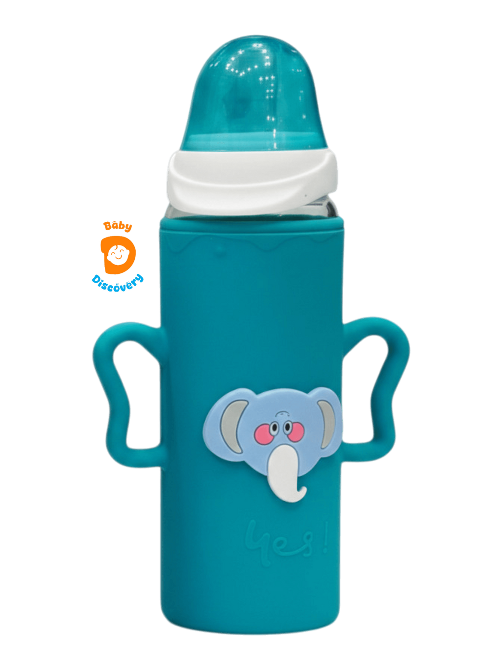 Elite Elephant Character Silicone Sleeve 240ml Glass Feeder - photo 14 of 14