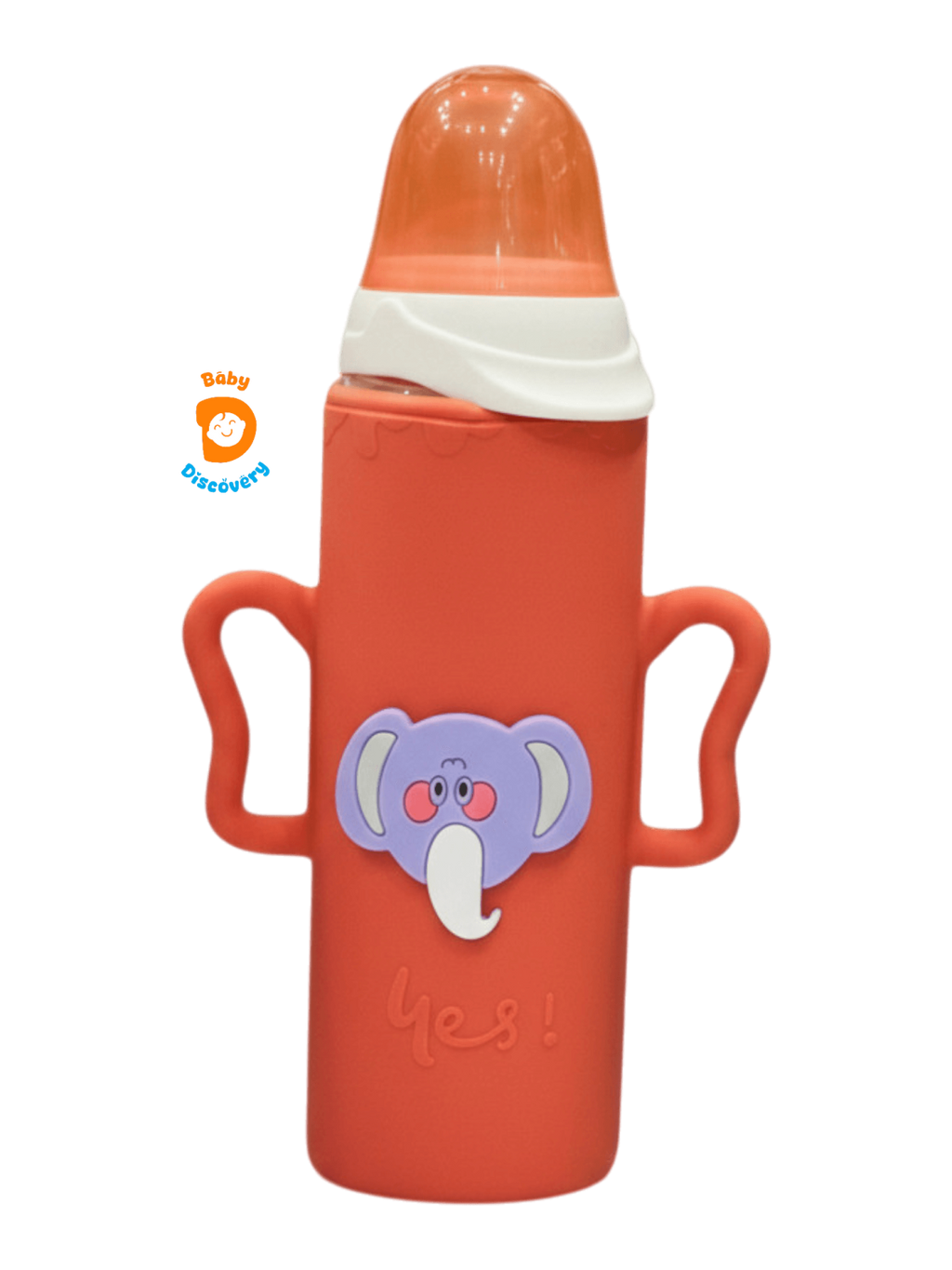 Elite Elephant Character Silicone Sleeve 240ml Glass Feeder - photo 12 of 14