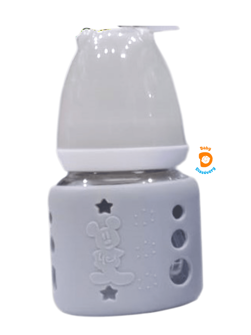 YES Baby Mickey Mouse Sleeve Cover 60ml (2oz) Glass Feeder | Baby Discovery