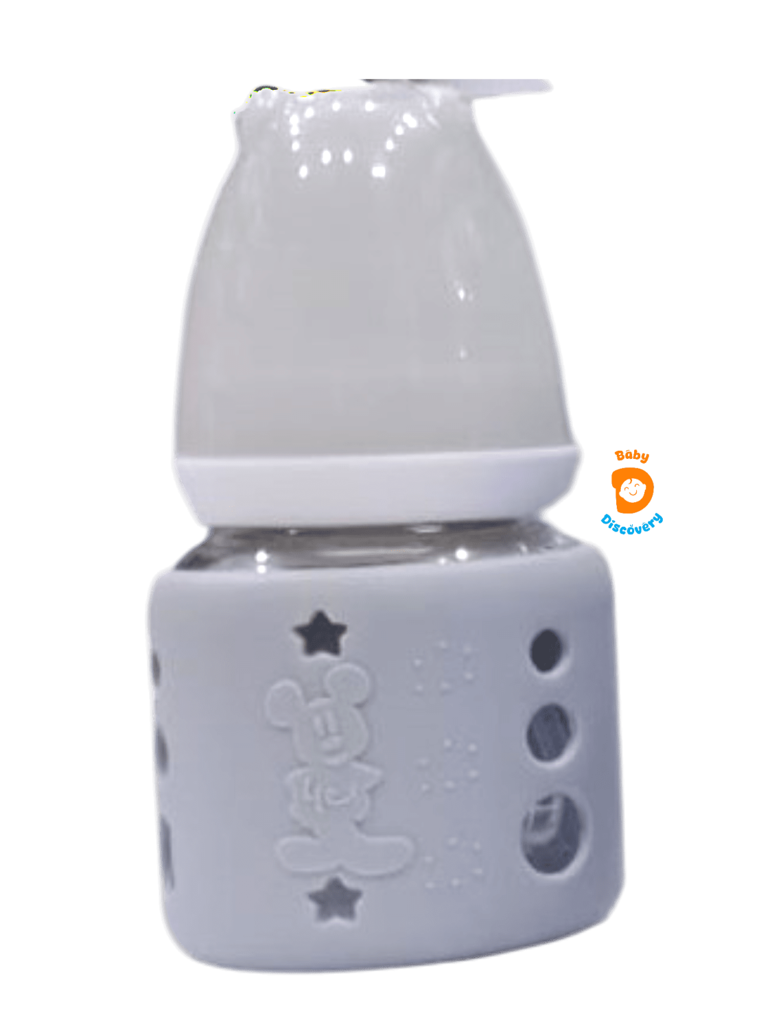 YES Baby Mickey Mouse Sleeve Cover 60ml (2oz) Glass Feeder | Baby Discovery