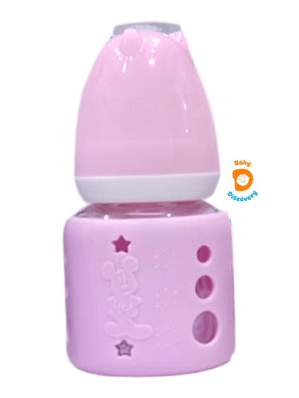 YES Baby Mickey Mouse Sleeve Cover 60ml (2oz) Glass Feeder | Baby Discovery