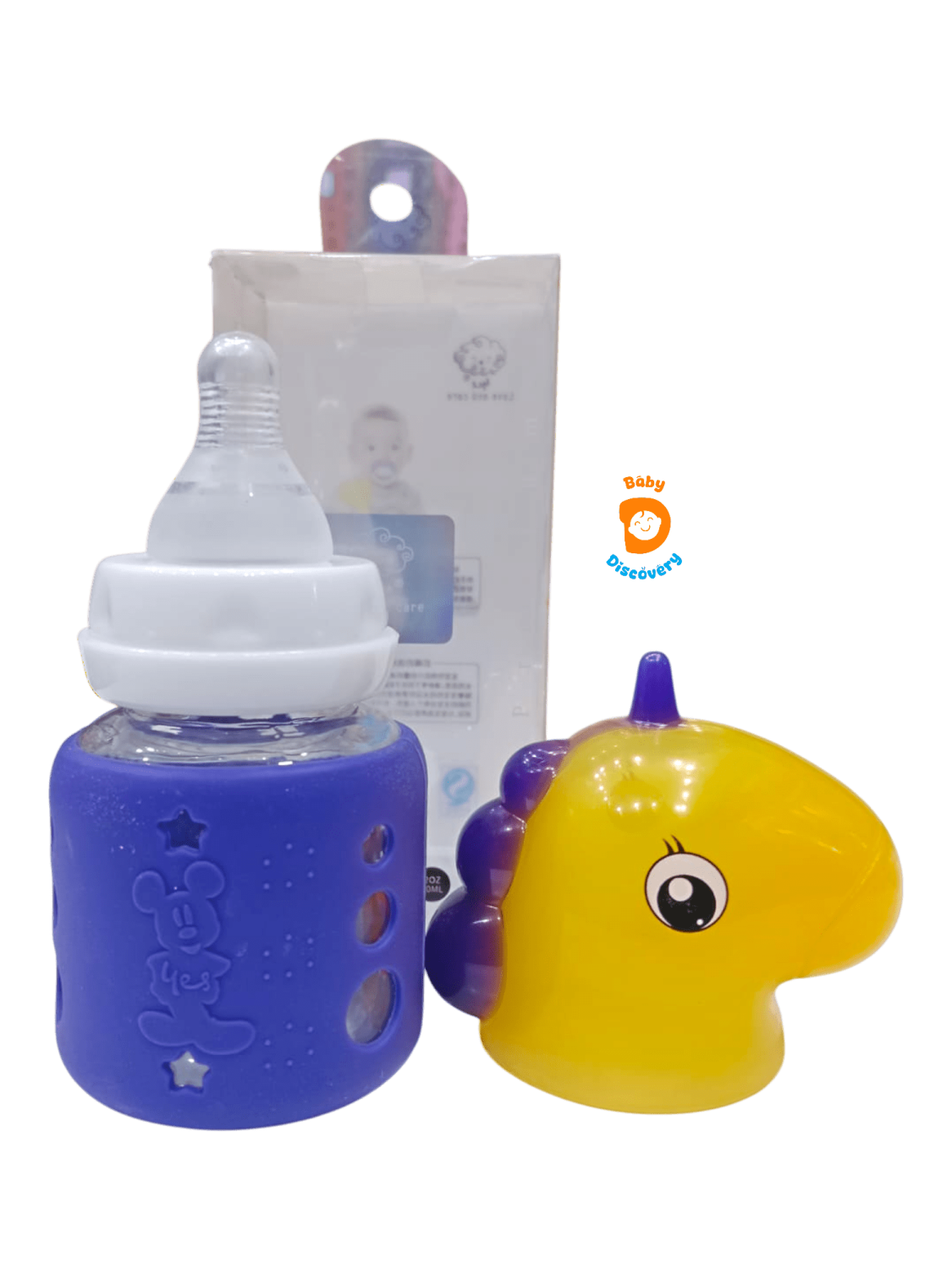 YES Baby Signature Unicorn Shape Cap Series 60ml (2oz) Glass Feeder | Baby Discovery