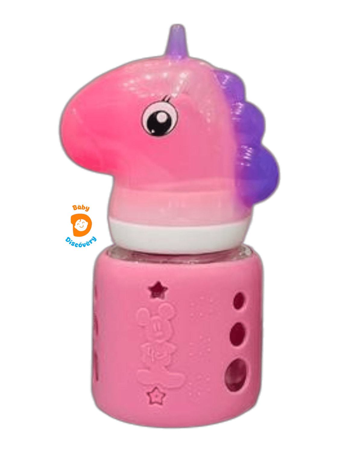 YES Baby Signature Unicorn Shape Cap Series 60ml (2oz) Glass Feeder | Baby Discovery