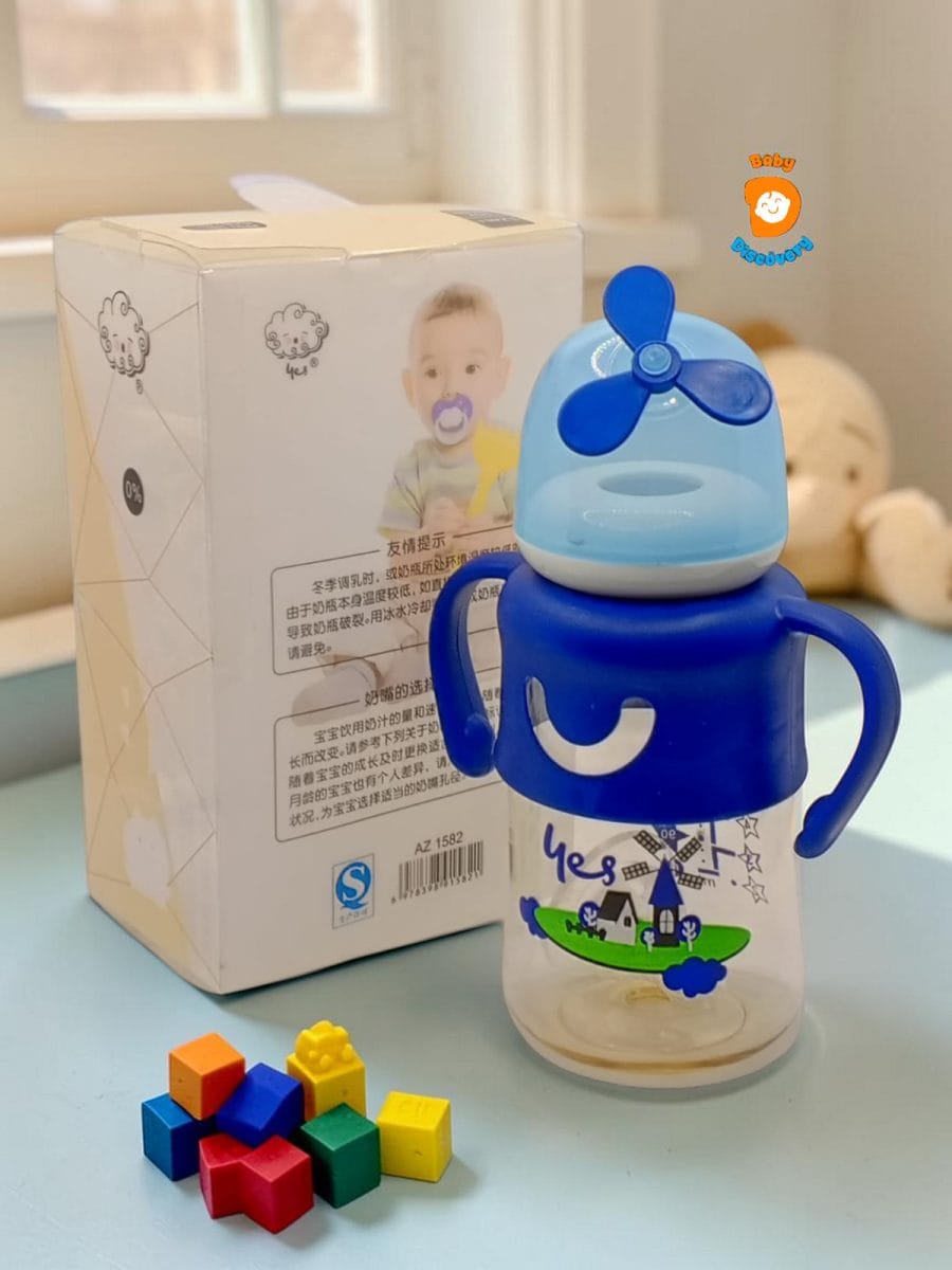 YES Baby Elite Fan-Themed Safety Cap 300ml (10oz) PPSU Feeder | Baby Discovery