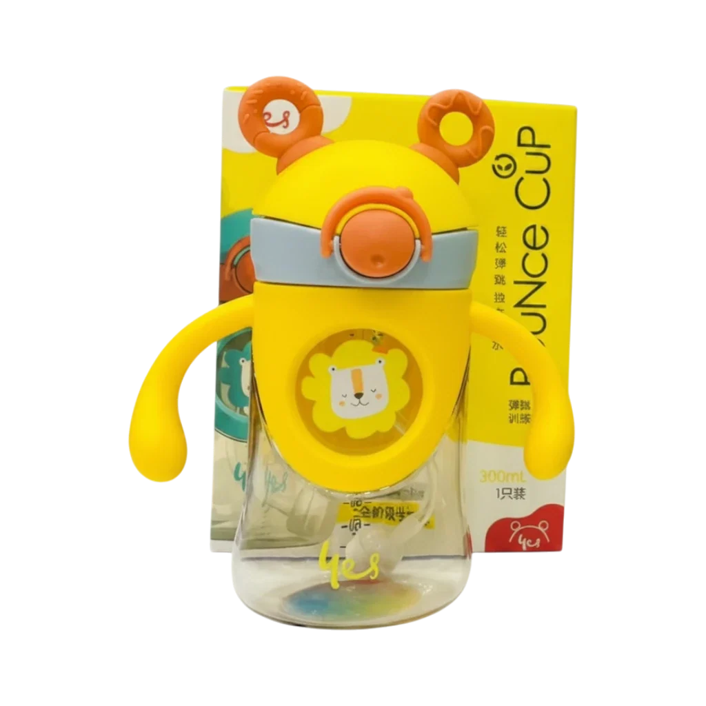 YES Bounce Cup – 300ml Baby Straw Sipper with Pop-Up Straw & Silicone Handles (BPA-Free) | Baby Discovery