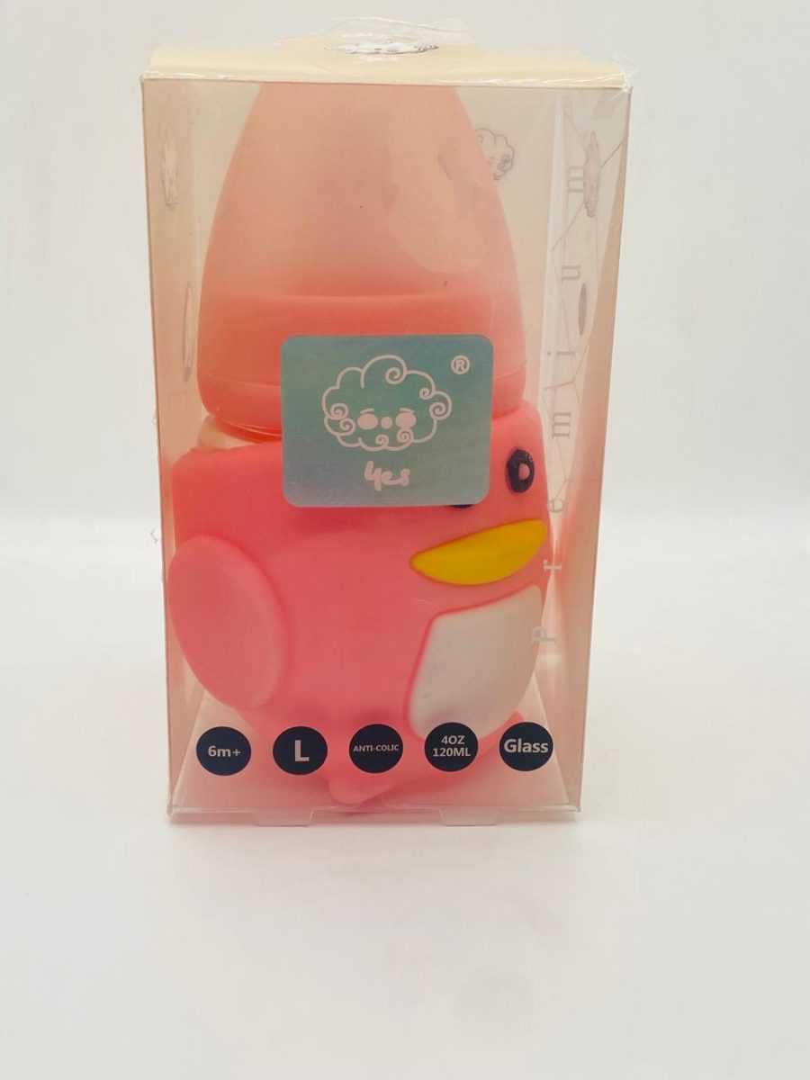 YES Baby Elite Penguin Shape 120ml (4oz) Glass Feeder | Baby Discovery