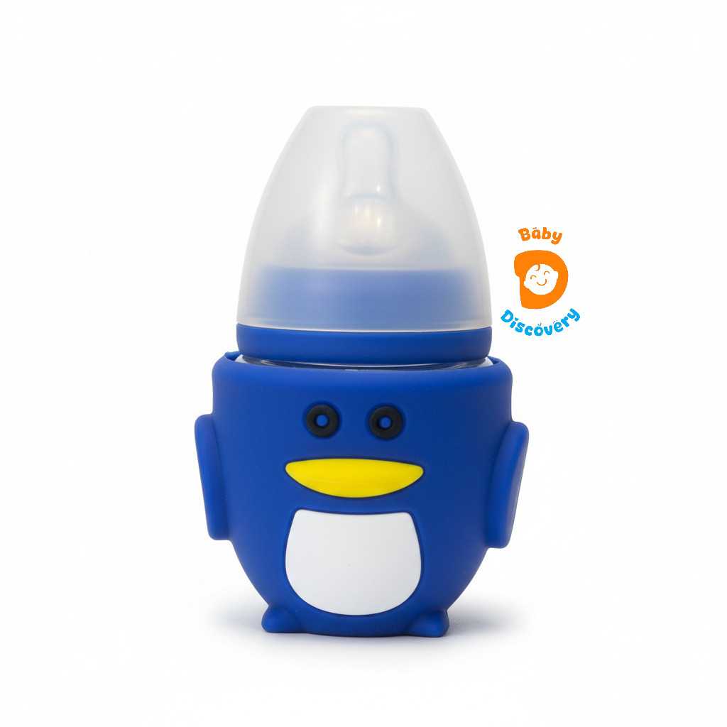 YES Baby Elite Penguin Shape 120ml (4oz) Glass Feeder | Baby Discovery