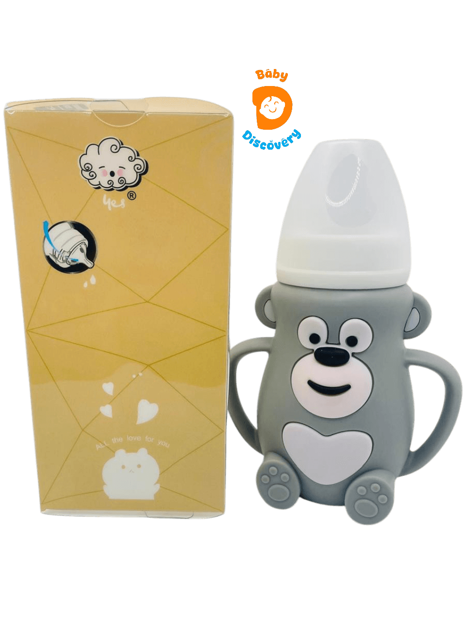 YES Baby Premium Monkey Shape 240ml (8oz) Glass Bottle | Baby Discovery
