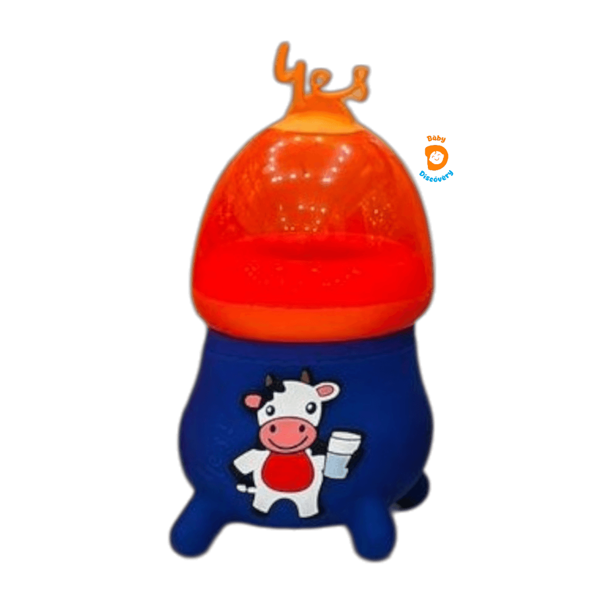 YES Baby Elite Cow-Shaped Silicone Sleeve Glass Feeder 120ml (4oz) | Baby Discovery
