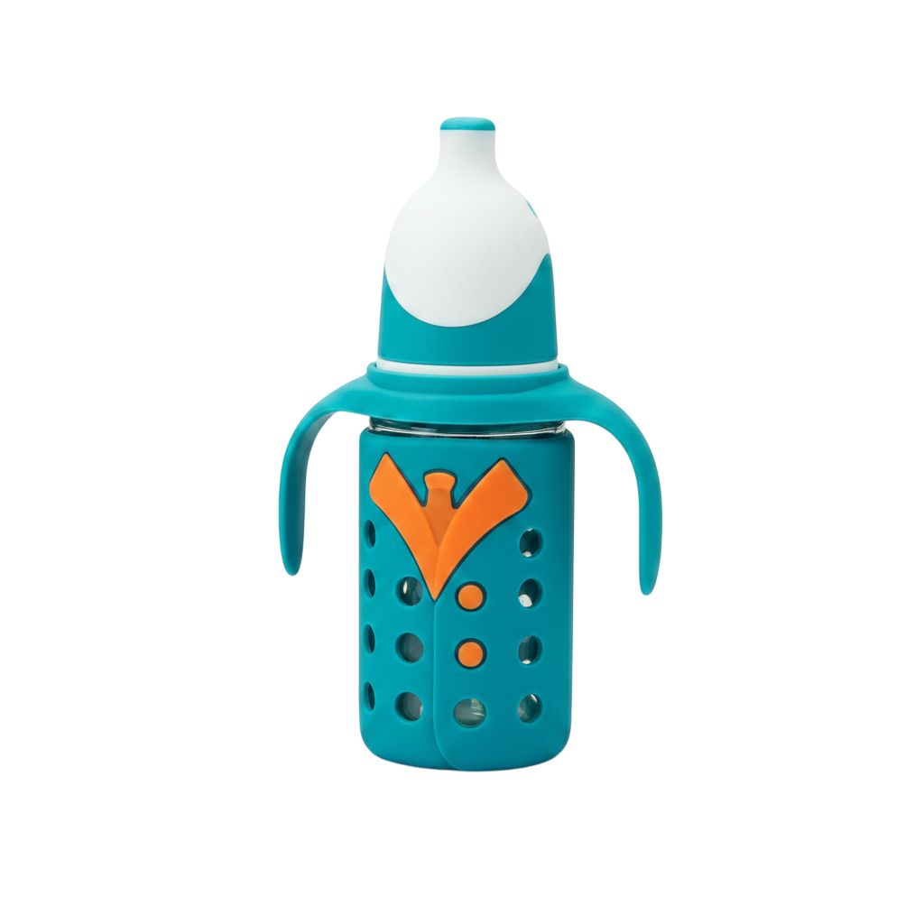 YES Baby Penguin Shape 120ml (4oz) Glass Feeder | Baby Discovery