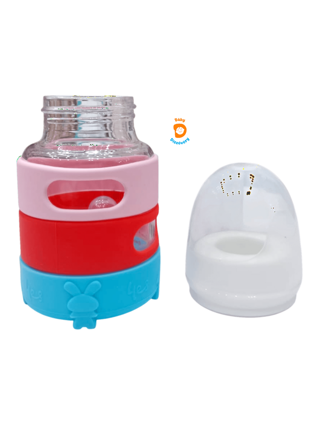 YES Baby Signature Color Stripes Newborn Glass Feeder 60ml (2oz) | Baby Discovery
