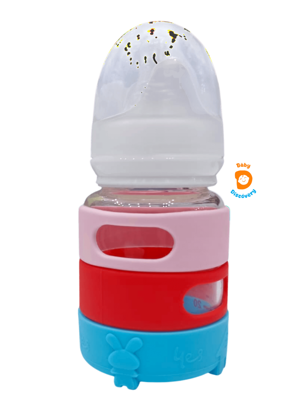 YES Baby Signature Color Stripes Newborn Glass Feeder 60ml (2oz) | Baby Discovery