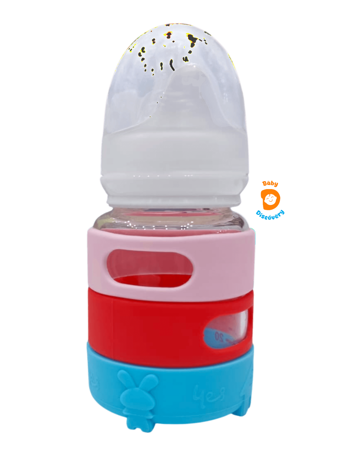 YES Baby Signature Color Stripes Newborn Glass Feeder 60ml (2oz) | Baby Discovery