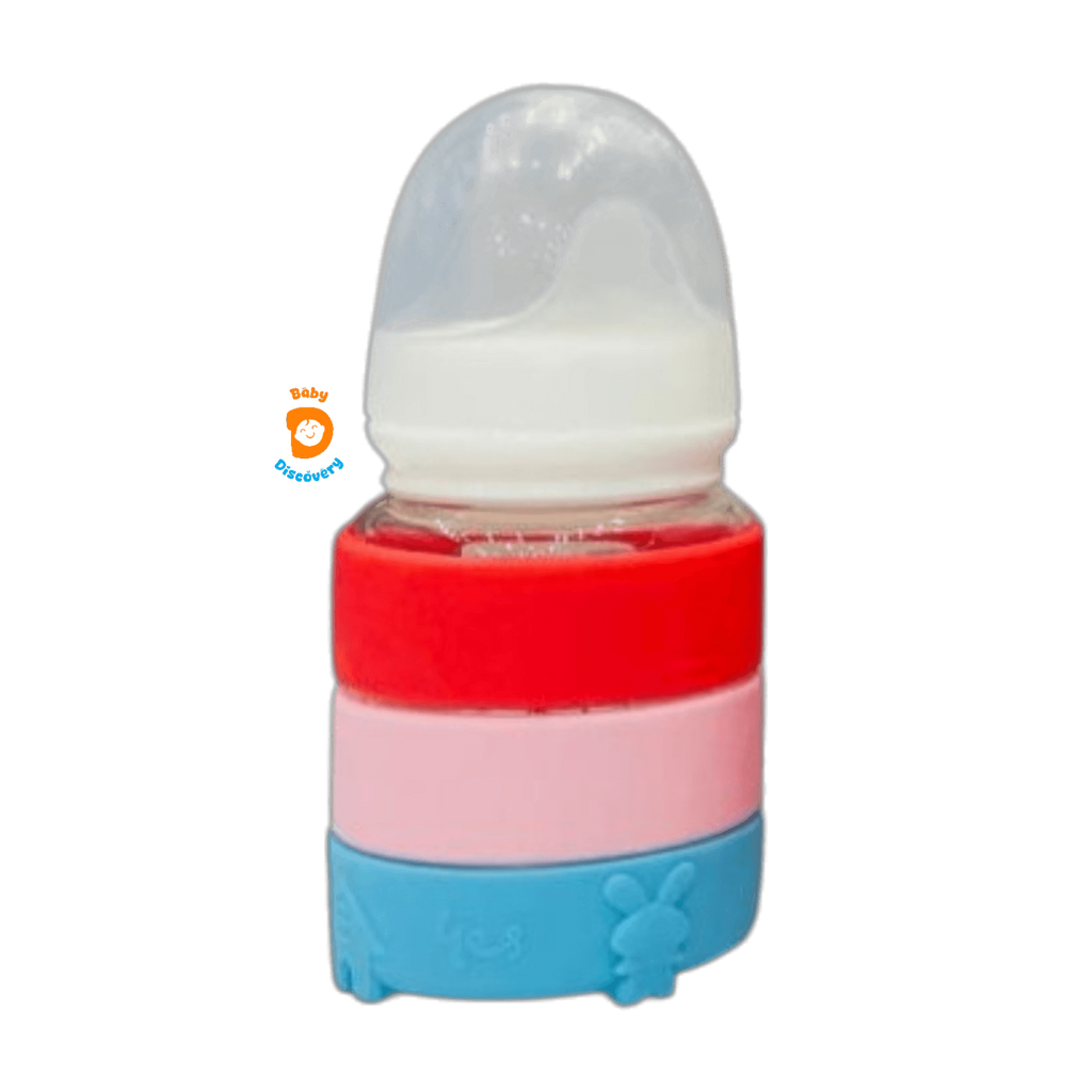 YES Baby Signature Color Stripes Newborn Glass Feeder 60ml (2oz) | Baby Discovery