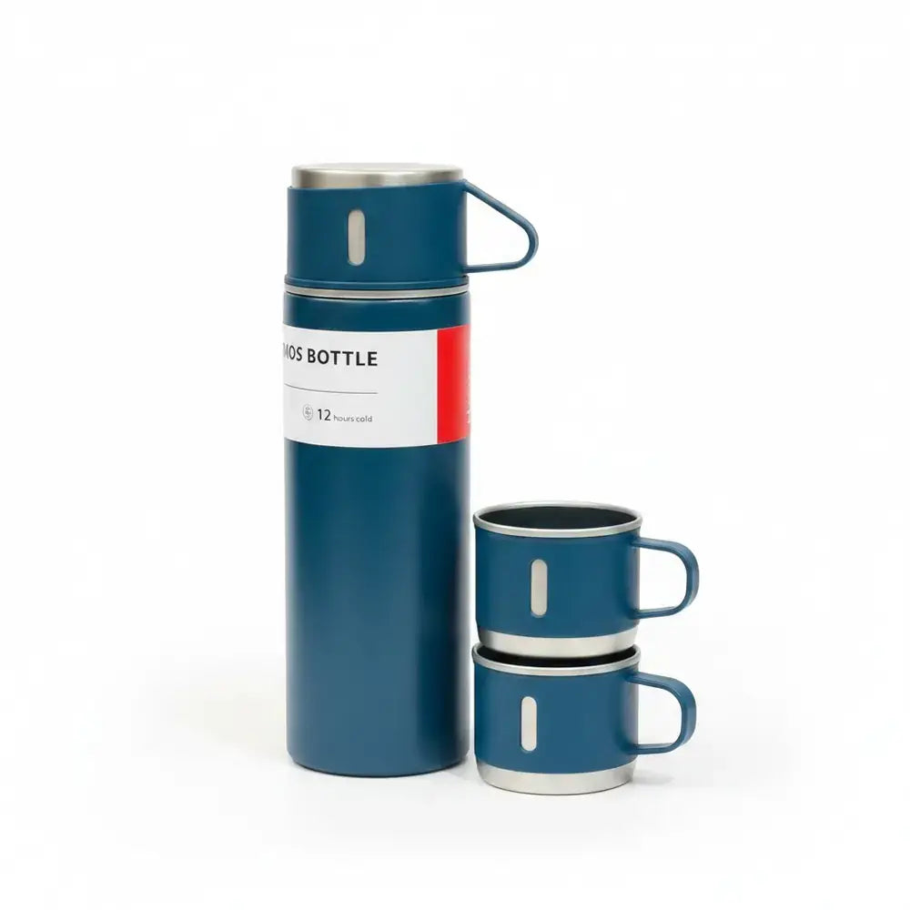 Stainless Steel Bottle – Thermos with 3 Cups | Hot & Cold | Baby Discovery