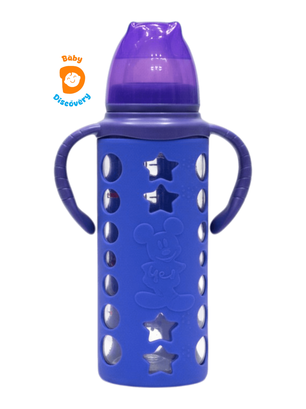 YES Baby Micky Mouse 240ml (8oz) Glass Feeder | Baby Discovery
