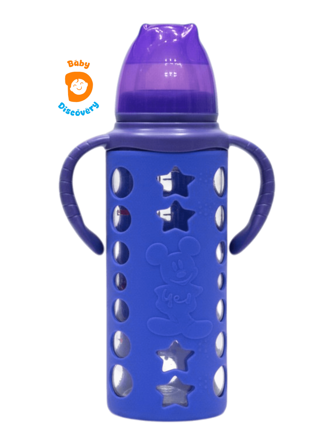 YES Baby Micky Mouse 240ml (8oz) Glass Feeder | Baby Discovery