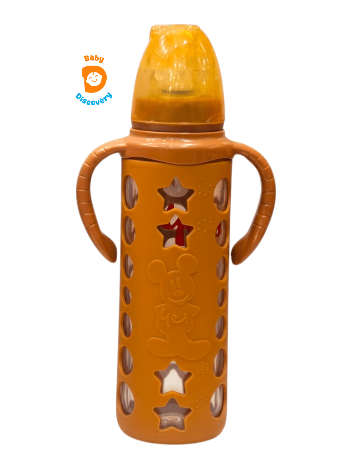 YES Baby Micky Mouse 240ml (8oz) Glass Feeder | Baby Discovery