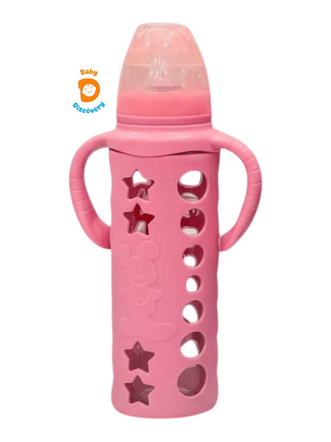 YES Baby Micky Mouse 240ml (8oz) Glass Feeder | Baby Discovery
