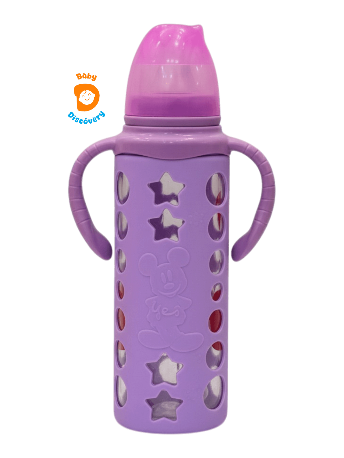 YES Baby Micky Mouse 240ml (8oz) Glass Feeder | Baby Discovery