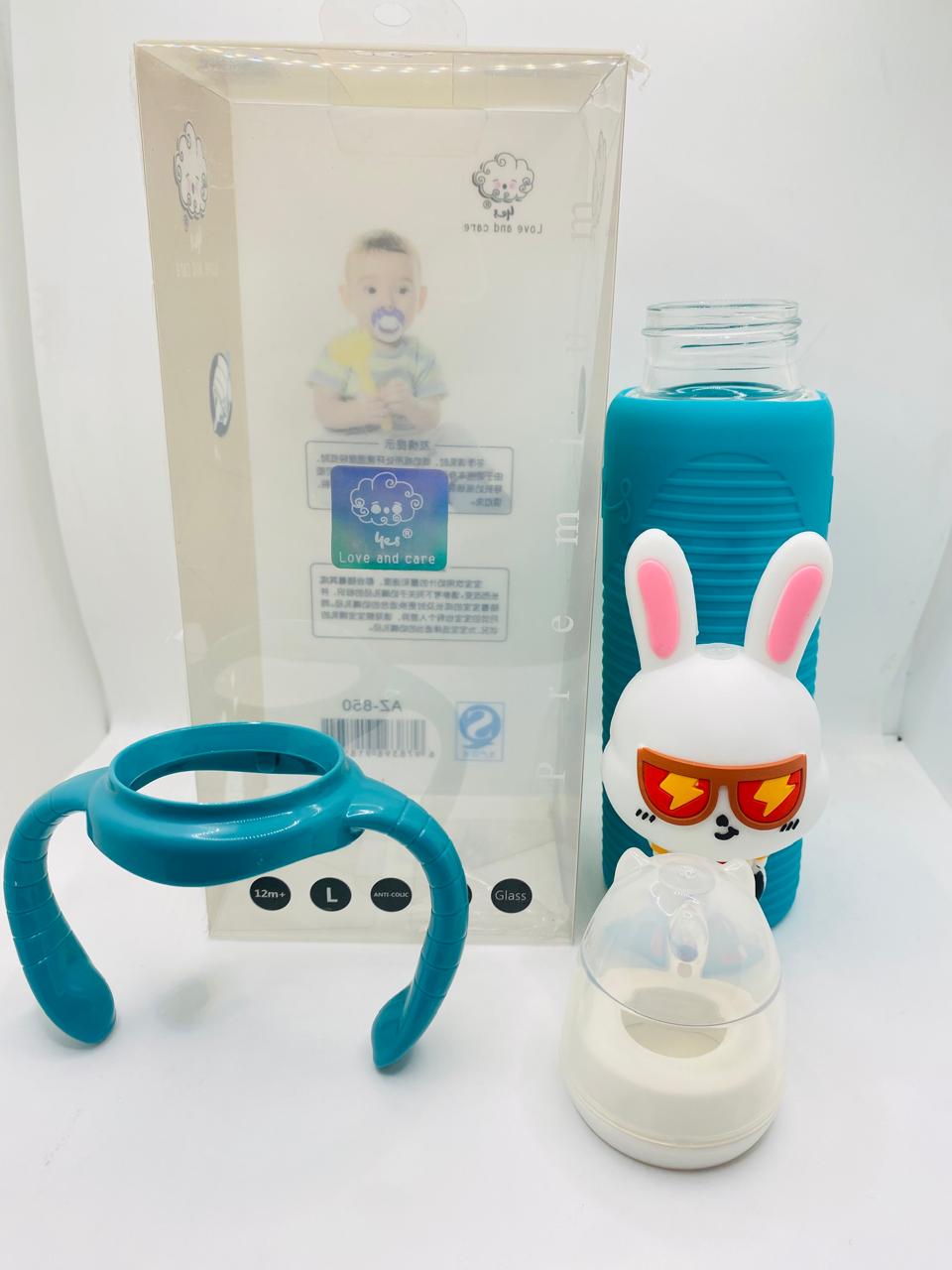 YES Baby Premium Bunny 240ml (8oz) Glass Feeder | Baby Discovery
