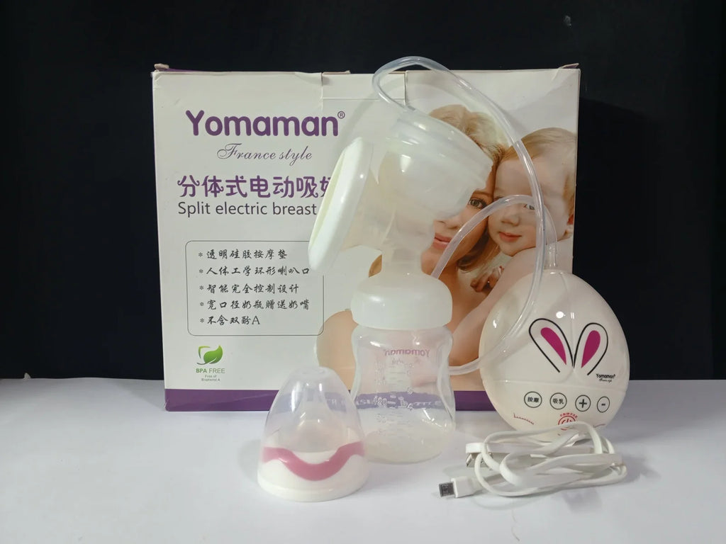 Yomaman Electric Breast Pump – Split USB Rechargeable with Massage & Suction Modes (BPA-Free) | Baby Discovery