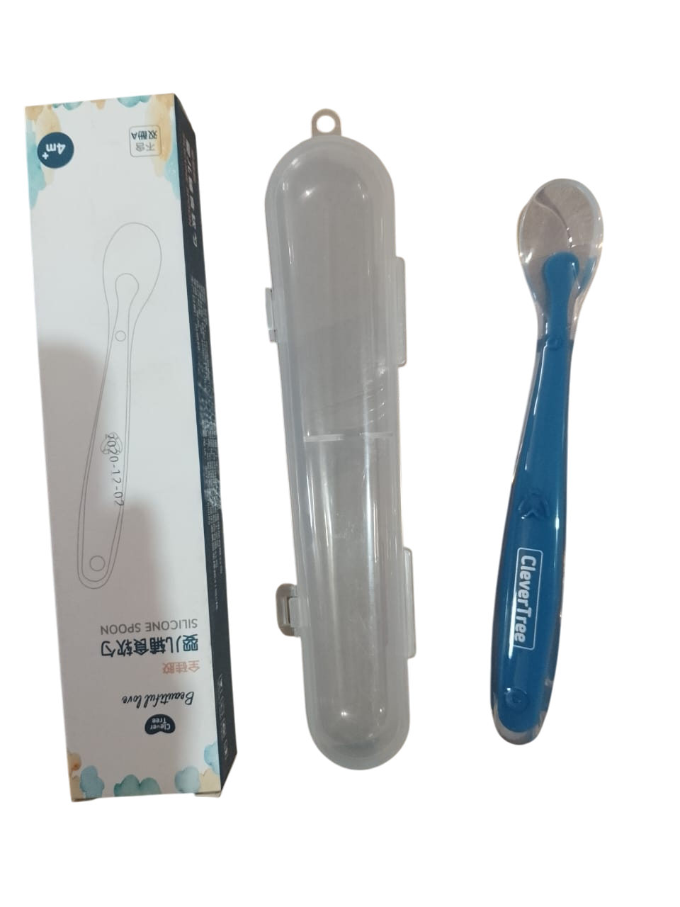 Baby Soft-Tip Silicone Feeding Spoon - Blue