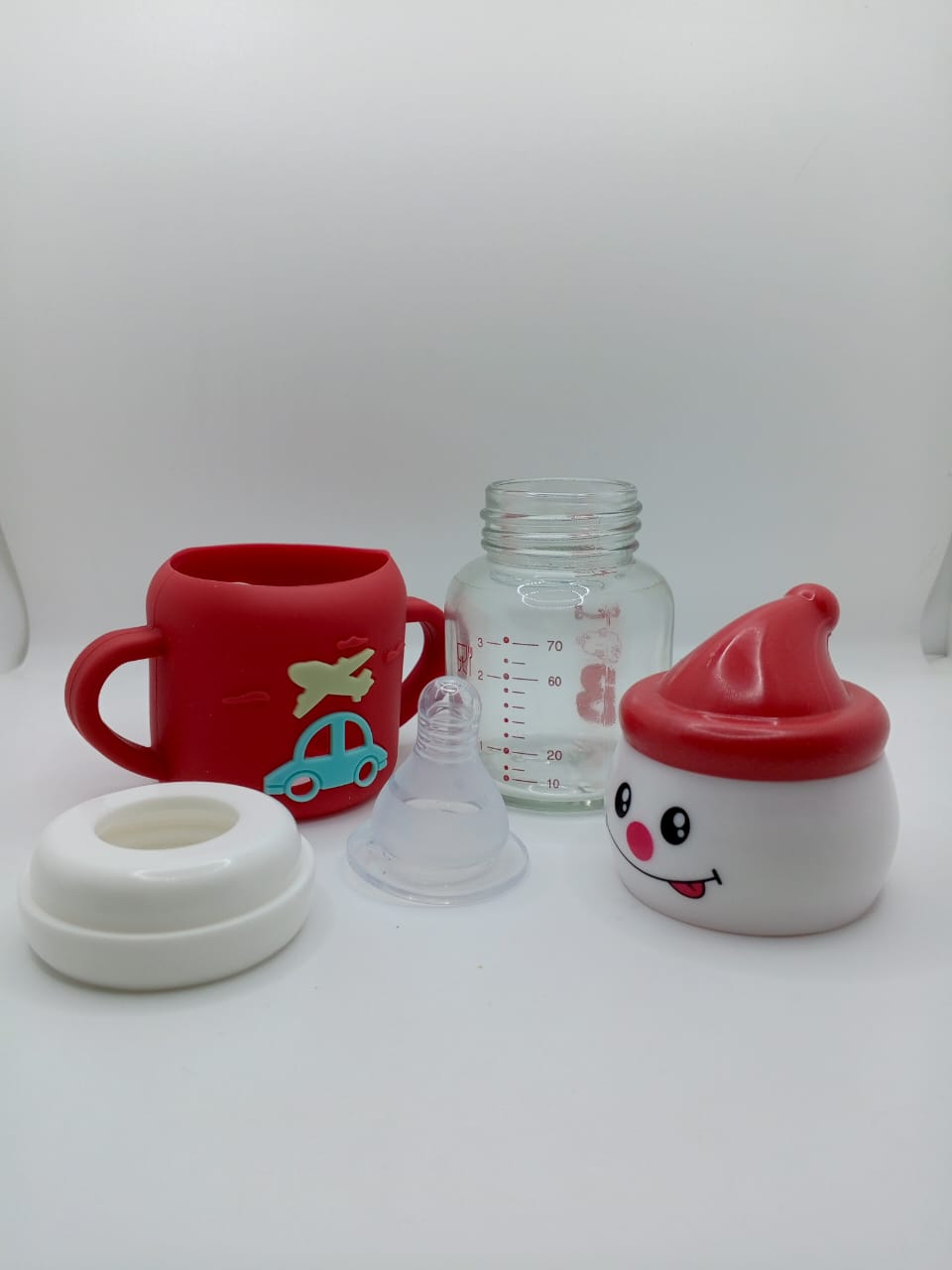 YES Baby Signature Clown Cap 70ml (2oz) Glass Feeder | Baby Discovery