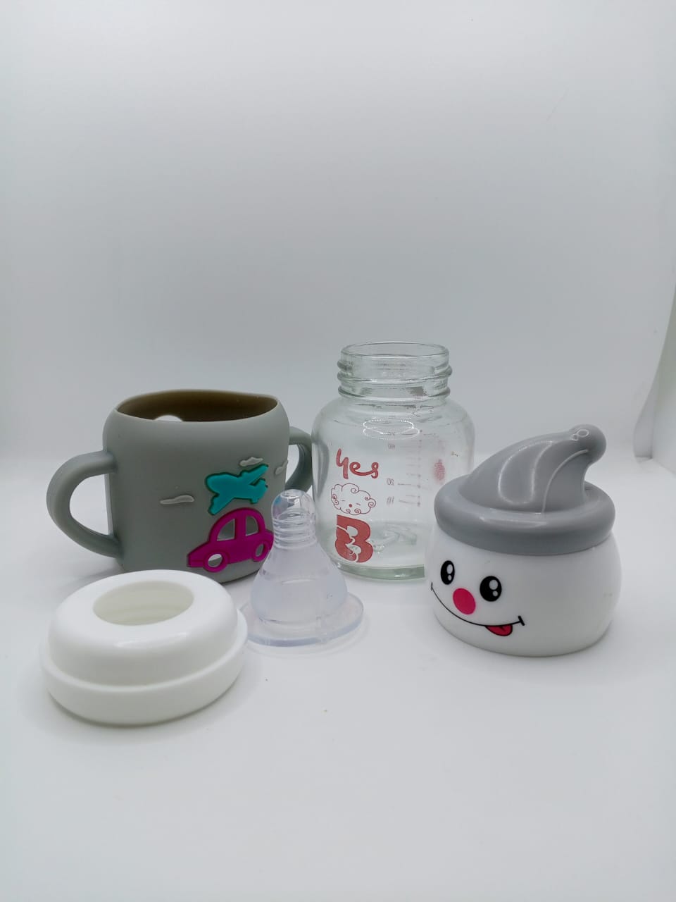 YES Baby Signature Clown Cap 70ml (2oz) Glass Feeder | Baby Discovery