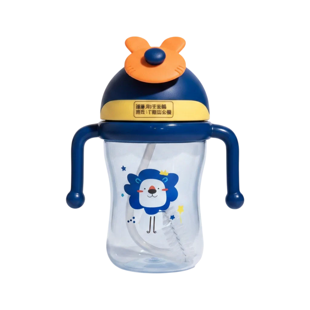LOVENNE Baby Straw Sipper Cup 300ml – Pop-Up Straw with Weighted Straw & Soft Handles (BPA-Free) | Baby Discovery