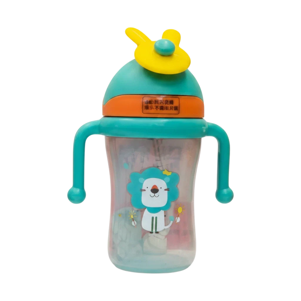 LOVENNE Baby Straw Sipper Cup 300ml – Pop-Up Straw with Weighted Straw & Soft Handles (BPA-Free) | Baby Discovery