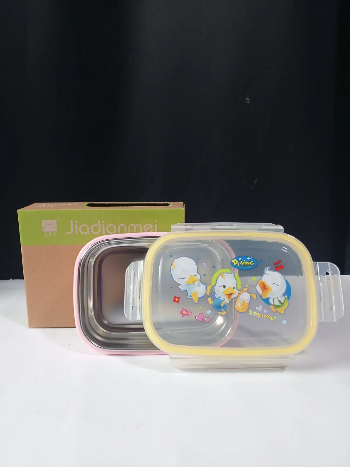 Stainless Steel Lunch Box with Lock Lid – Leak-Proof Steel Tiffin, Cute Duck Design | Baby Discovery