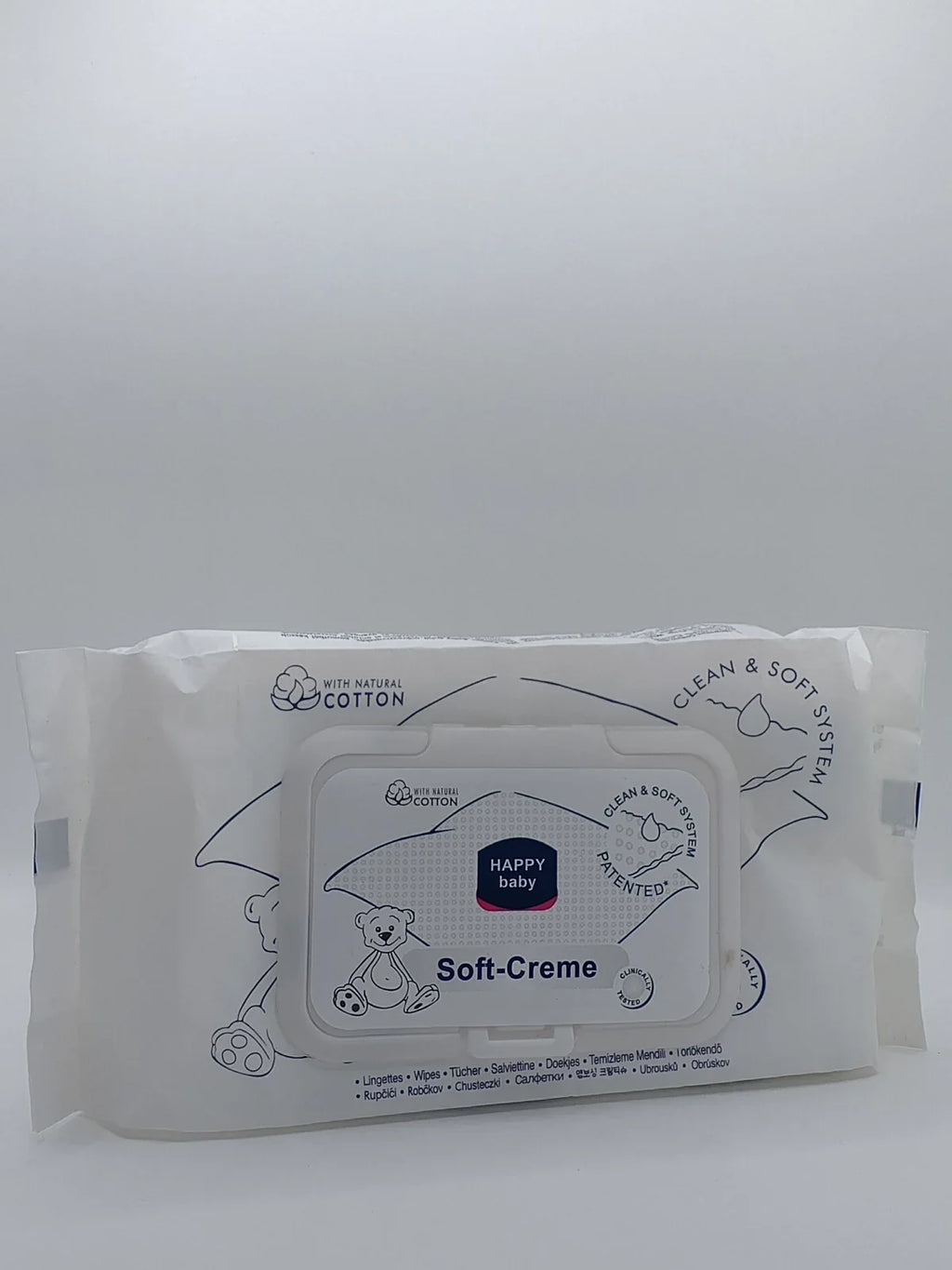 Happy Baby Soft-Creme Cotton Baby Wipes – 70 Wipes (with Natural Cotton) | Baby Discovery