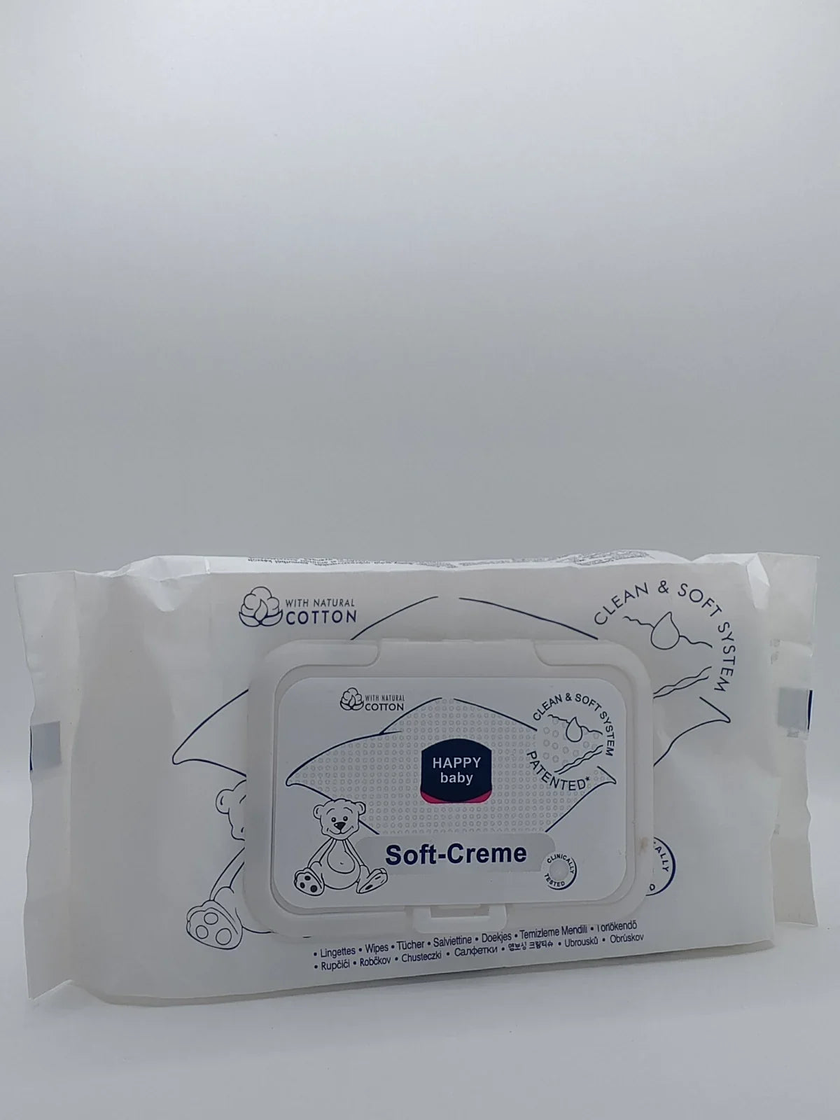 Happy Baby Soft-Creme Cotton Baby Wipes – 70 Wipes (with Natural Cotton) | Baby Discovery