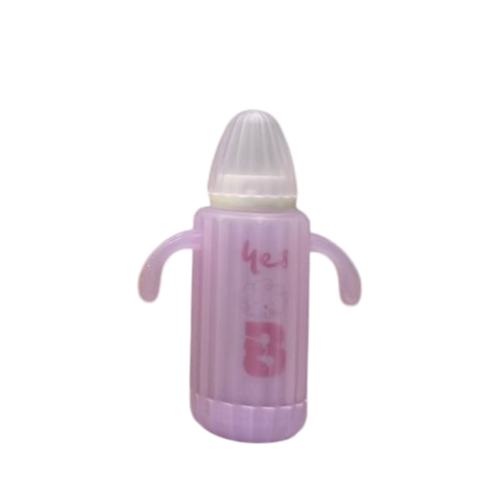 YES Baby Elegant Glass Feeder with Plastic Cover 240ml (8oz) | Baby Discovery