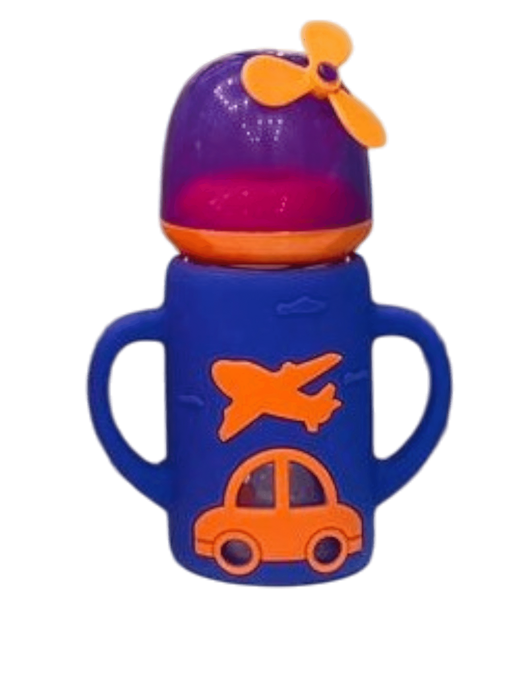 YES Baby Elite Car & Plane Silicone Sleeve 120ml (4oz) Glass Feeder | Baby Discovery