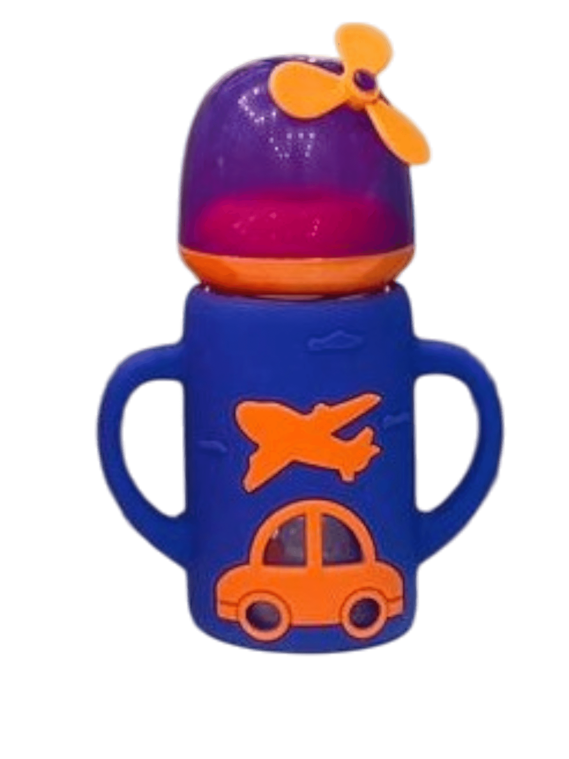 YES Baby Elite Car & Plane Silicone Sleeve 120ml (4oz) Glass Feeder | Baby Discovery