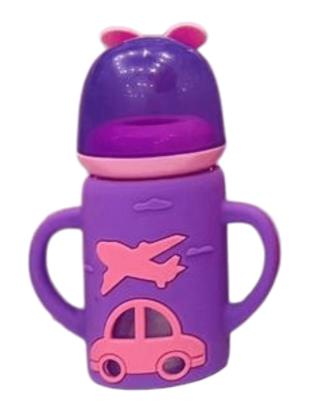 YES Baby Elite Car & Plane Silicone Sleeve 120ml (4oz) Glass Feeder | Baby Discovery
