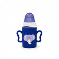 YES Baby Elite Elephant Character Silicone Sleeve 120ml (4oz) Glass Feeder | Baby Discovery
