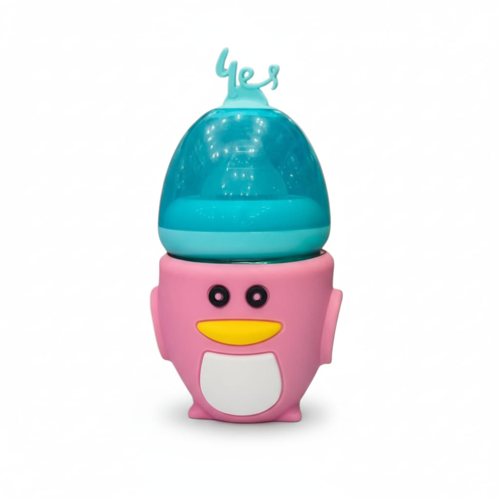YES Baby Elite Penguin Shape 120ml (4oz) Glass Feeder | Baby Discovery