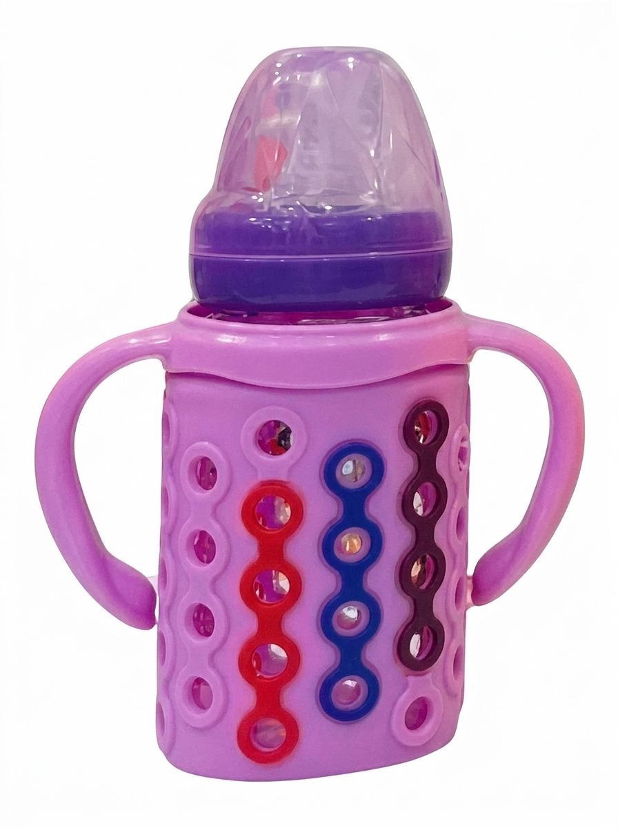 YES Baby Elite Silicone Sleeve 120ml (4oz) Glass Feeder | Baby Discovery