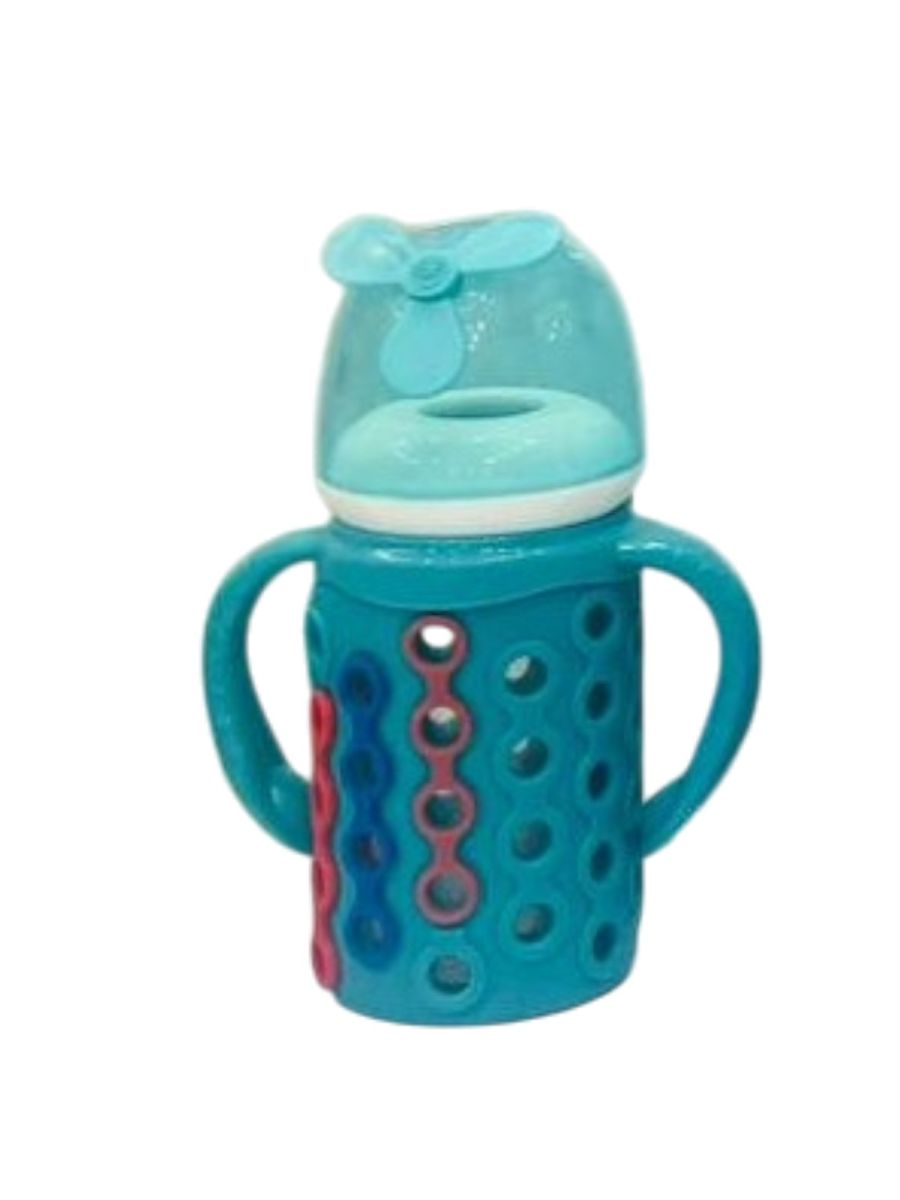 YES Baby Elite Plane Silicone Sleeve 120ml (4oz) Glass Feeder | Baby Discovery