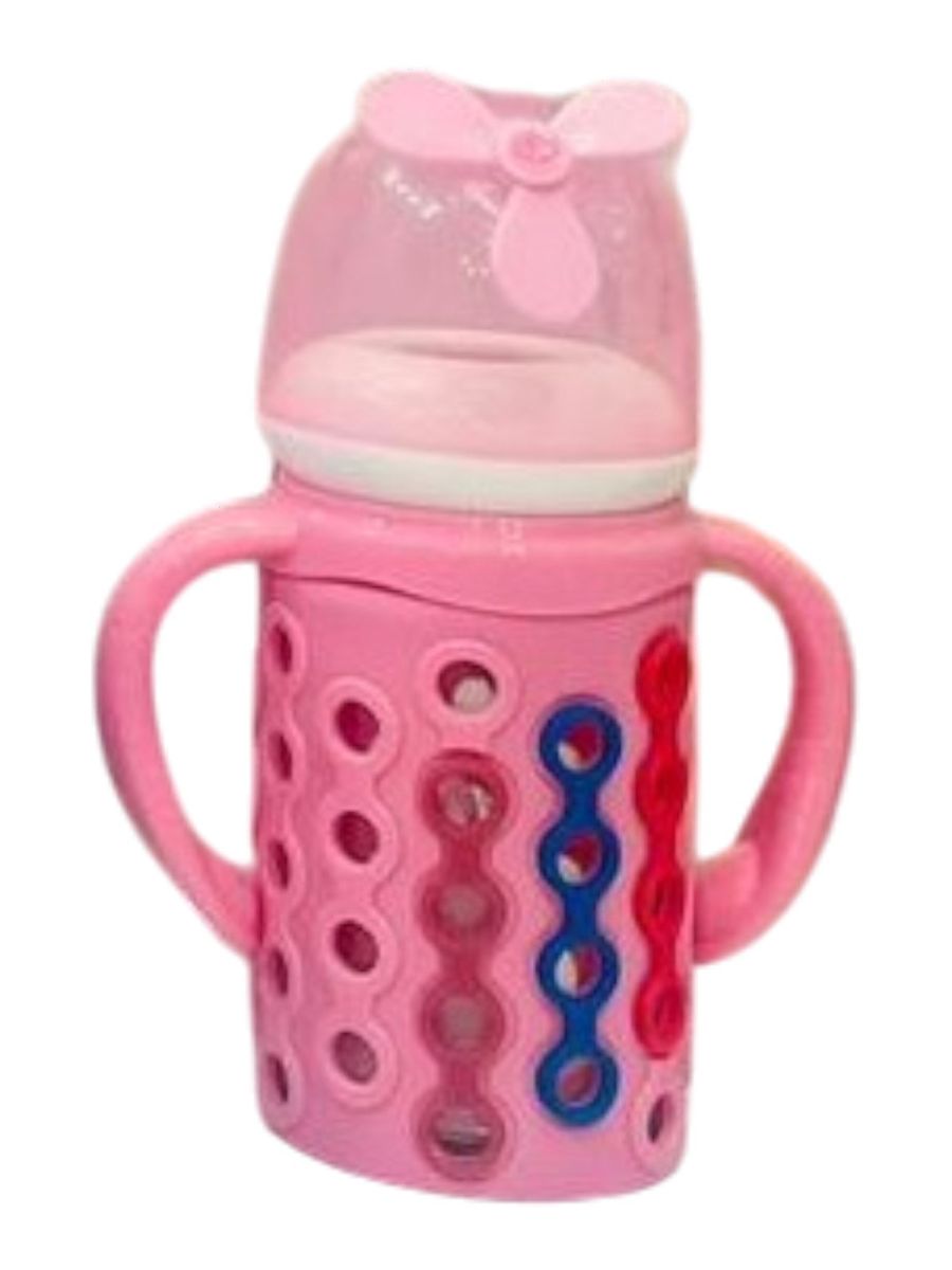 YES Baby Elite Plane Silicone Sleeve 120ml (4oz) Glass Feeder | Baby Discovery