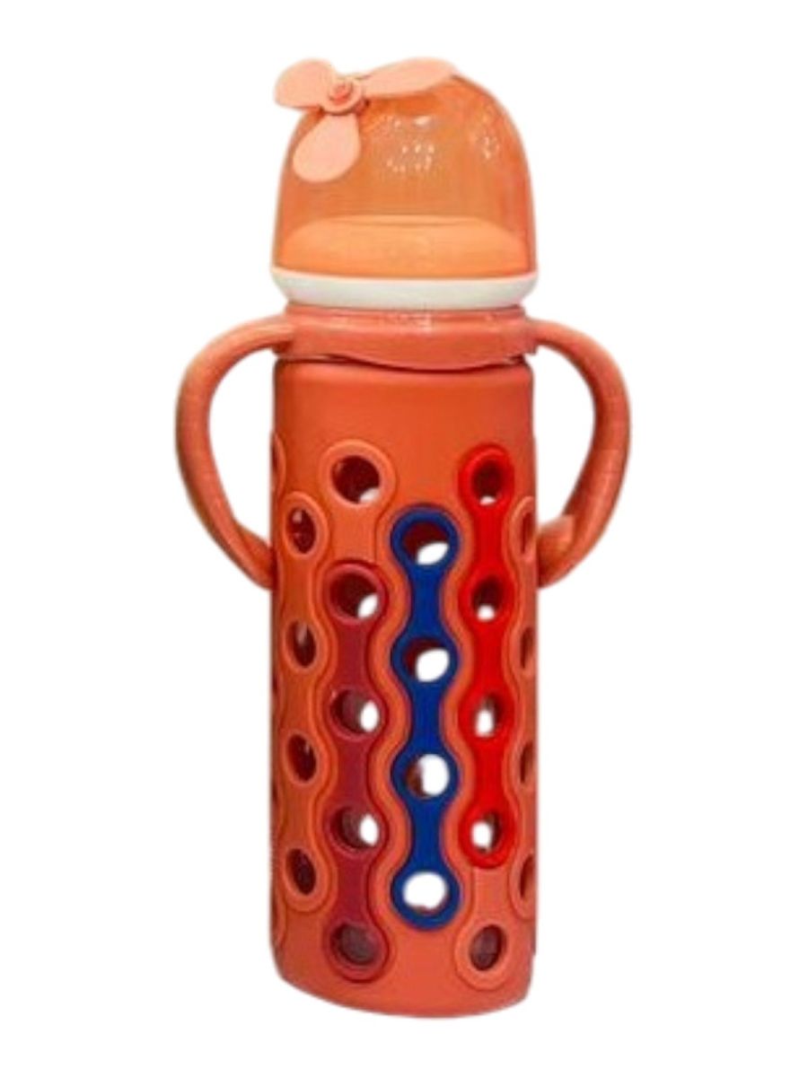YES Baby Elite Plane Silicone Sleeve 240ml (8oz) Glass Feeder | Baby Discovery