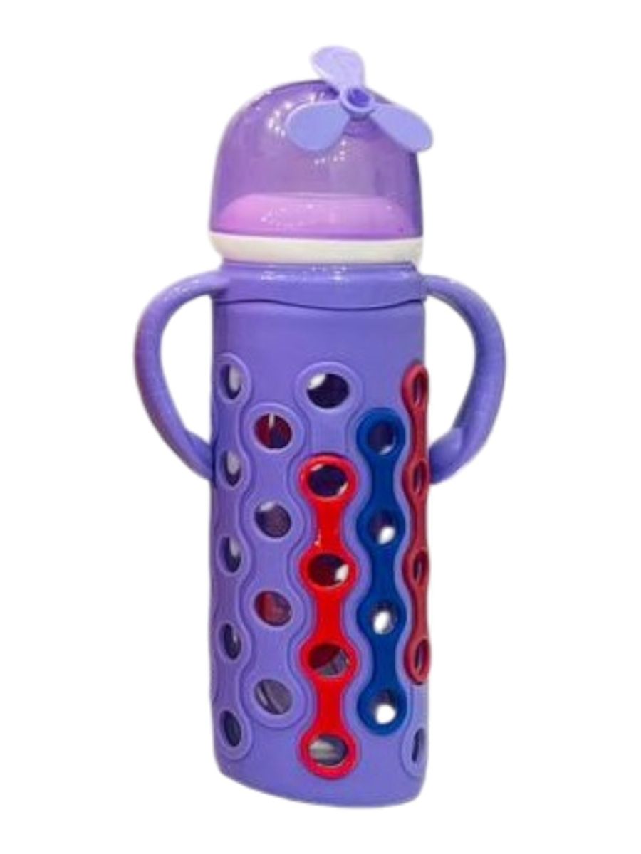 YES Baby Elite Plane Silicone Sleeve 240ml (8oz) Glass Feeder | Baby Discovery